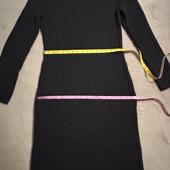 DKNY CITY  Maxi Gray Ribbed Knit Turtleneck  Dress, Size XL - Picture 12 of 16